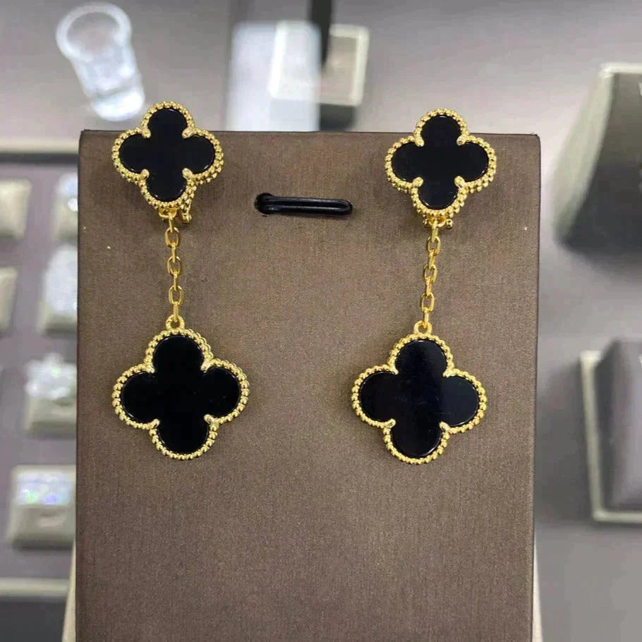 [⭐Maelin]CLOVER 2 MOTIFS  EARRINGS (MULTIPLE CHOICESC
