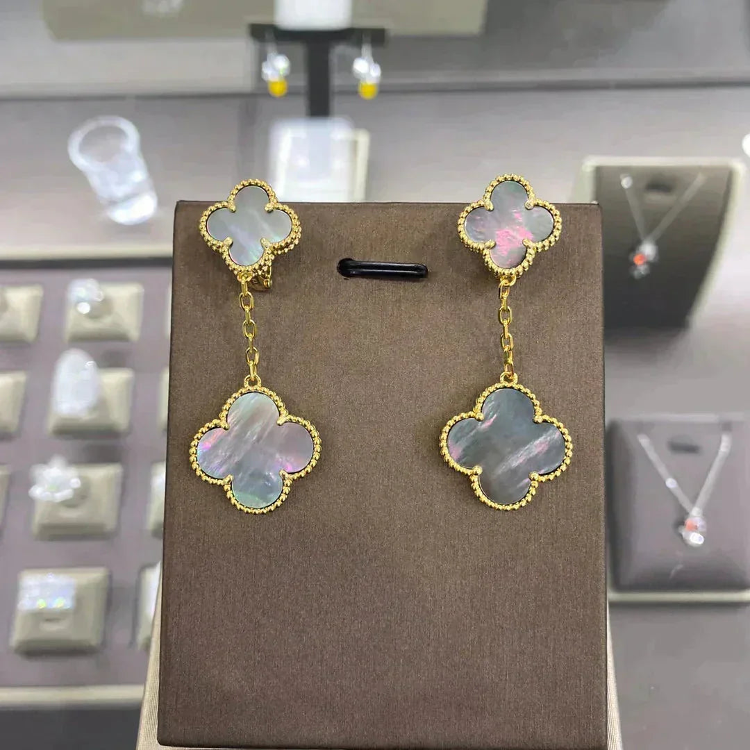[⭐Maelin]CLOVER 2 MOTIFS  EARRINGS (MULTIPLE CHOICESC