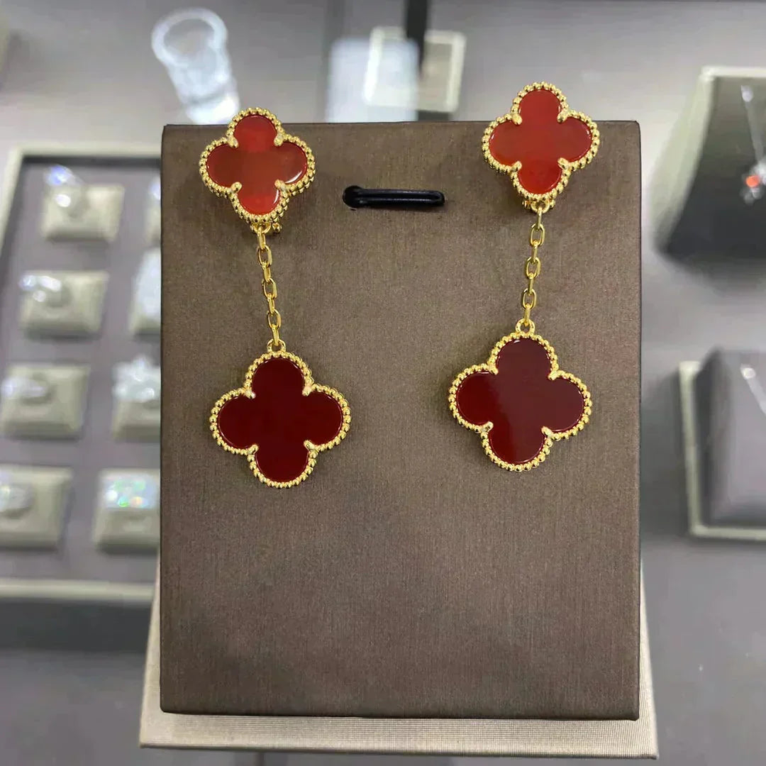 [⭐Maelin]CLOVER 2 MOTIFS  EARRINGS (MULTIPLE CHOICESC
