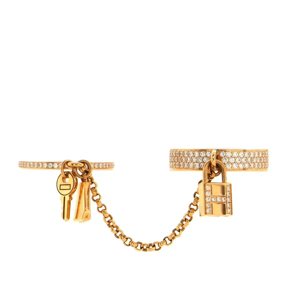 [⭐Maelin]HM KELLY CLOCHETTE DOUBLE RING IN  WITH DIAMONDS