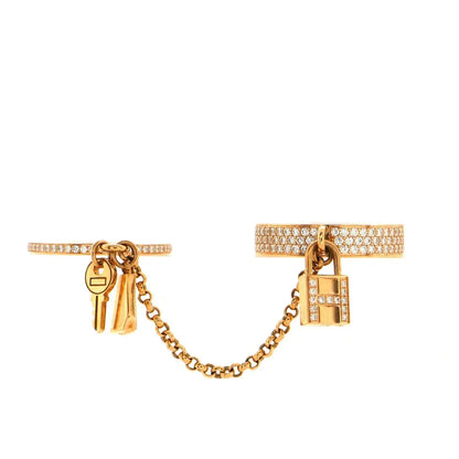 [⭐Maelin]HM KELLY CLOCHETTE DOUBLE RING IN  WITH DIAMONDS