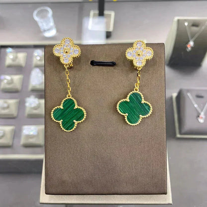 [⭐Maelin]CLOVER  2 MOTIFS  DIAMOND  EARRINGS (MULTIPLE CHOICESç´