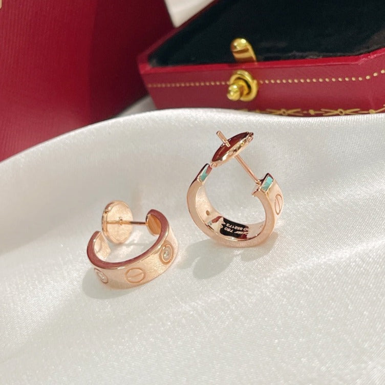 [⭐Maelin]LOVE EARRINGS 5.7MM 2 DIAMONDS