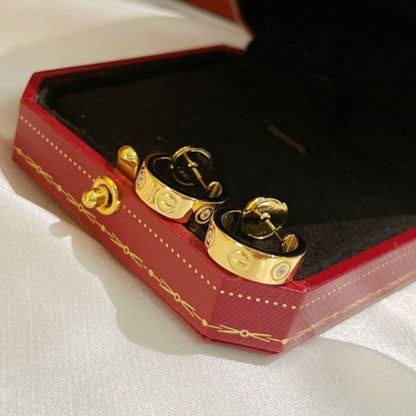 [⭐Maelin]LOVE EARRINGS 5.7MM 2 DIAMONDS
