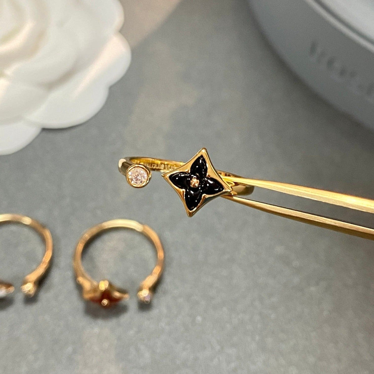 [⭐Maelin]STAR 1 DIAMOND OPEN RING