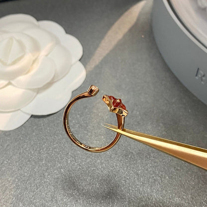 [⭐Maelin]STAR 1 DIAMOND OPEN RING