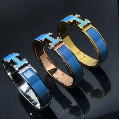 [⭐Maelin]H BRACELET BLUE RAINBOW CERAMIC