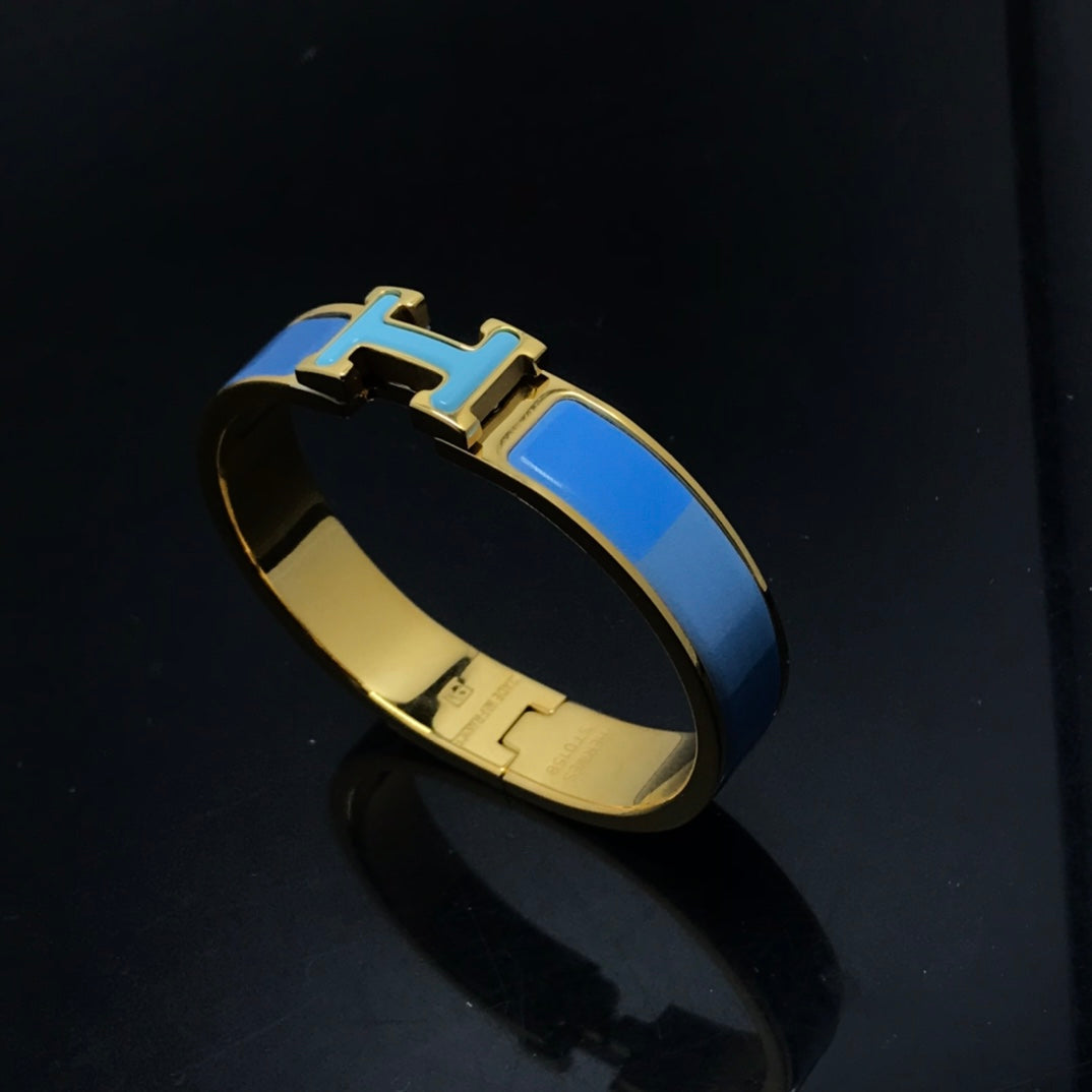 [⭐Maelin]H BRACELET BLUE RAINBOW CERAMIC