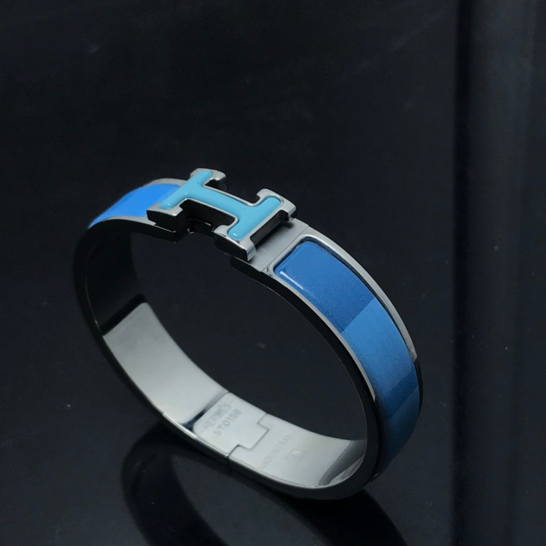 [⭐Maelin]H BRACELET BLUE RAINBOW CERAMIC