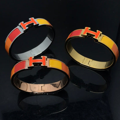 [⭐Maelin]H BRACELET ORANGE RAINBOW CERAMIC