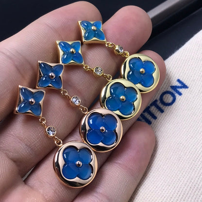 [⭐Maelin]STAR AND SUN AGATE DIAMOND EARRINGS