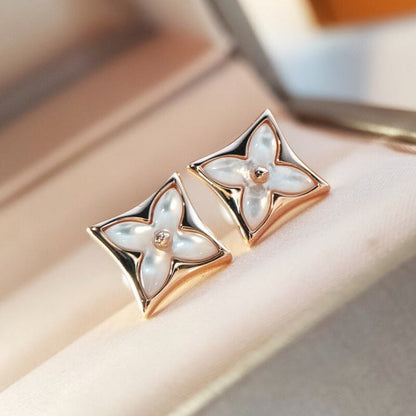[⭐Maelin]STAR MOP PINK GOLD EARRINGS