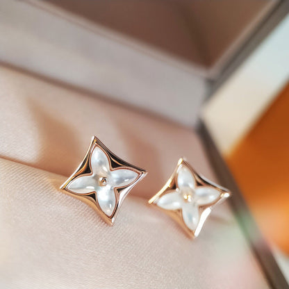 [⭐Maelin]STAR MOP PINK GOLD EARRINGS