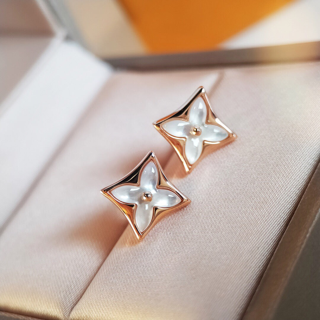 [⭐Maelin]STAR MOP PINK GOLD EARRINGS