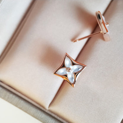 [⭐Maelin]STAR MOP PINK GOLD EARRINGS