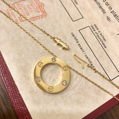 [⭐Maelin]LOVE NECKLACE 16MM 3 DIAMONDS