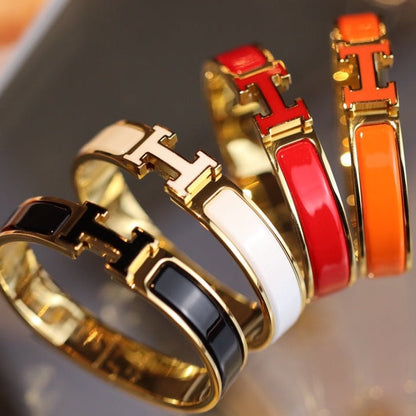 [⭐Maelin]H BRACELET 12MM GOLD