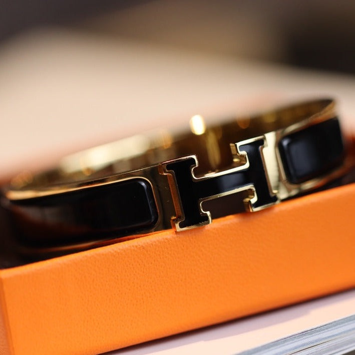[⭐Maelin]H BRACELET 12MM GOLD
