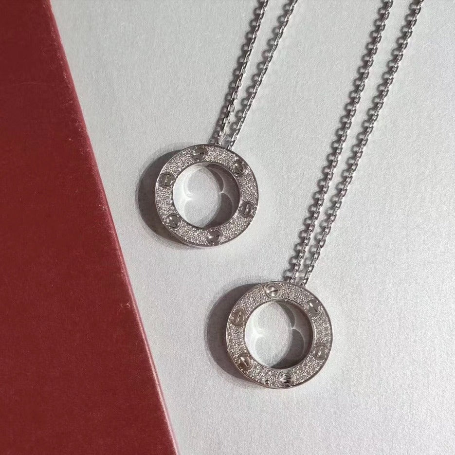 [⭐Maelin]LOVE NECKLACE ADJUSTABLE SILVER