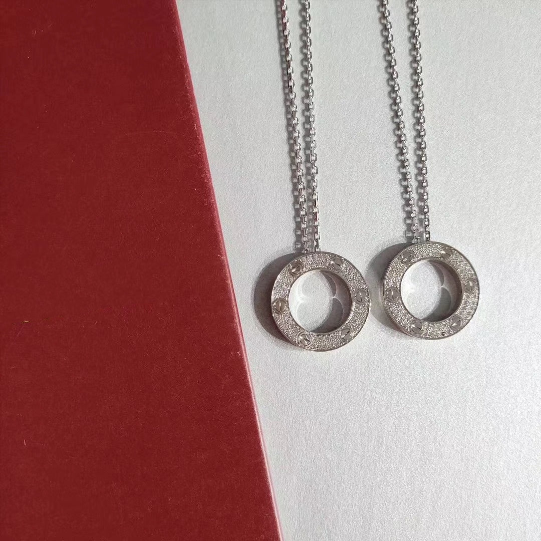 [⭐Maelin]LOVE NECKLACE ADJUSTABLE SILVER