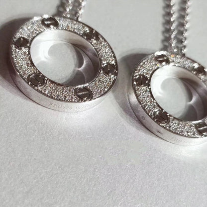 [⭐Maelin]LOVE NECKLACE ADJUSTABLE SILVER