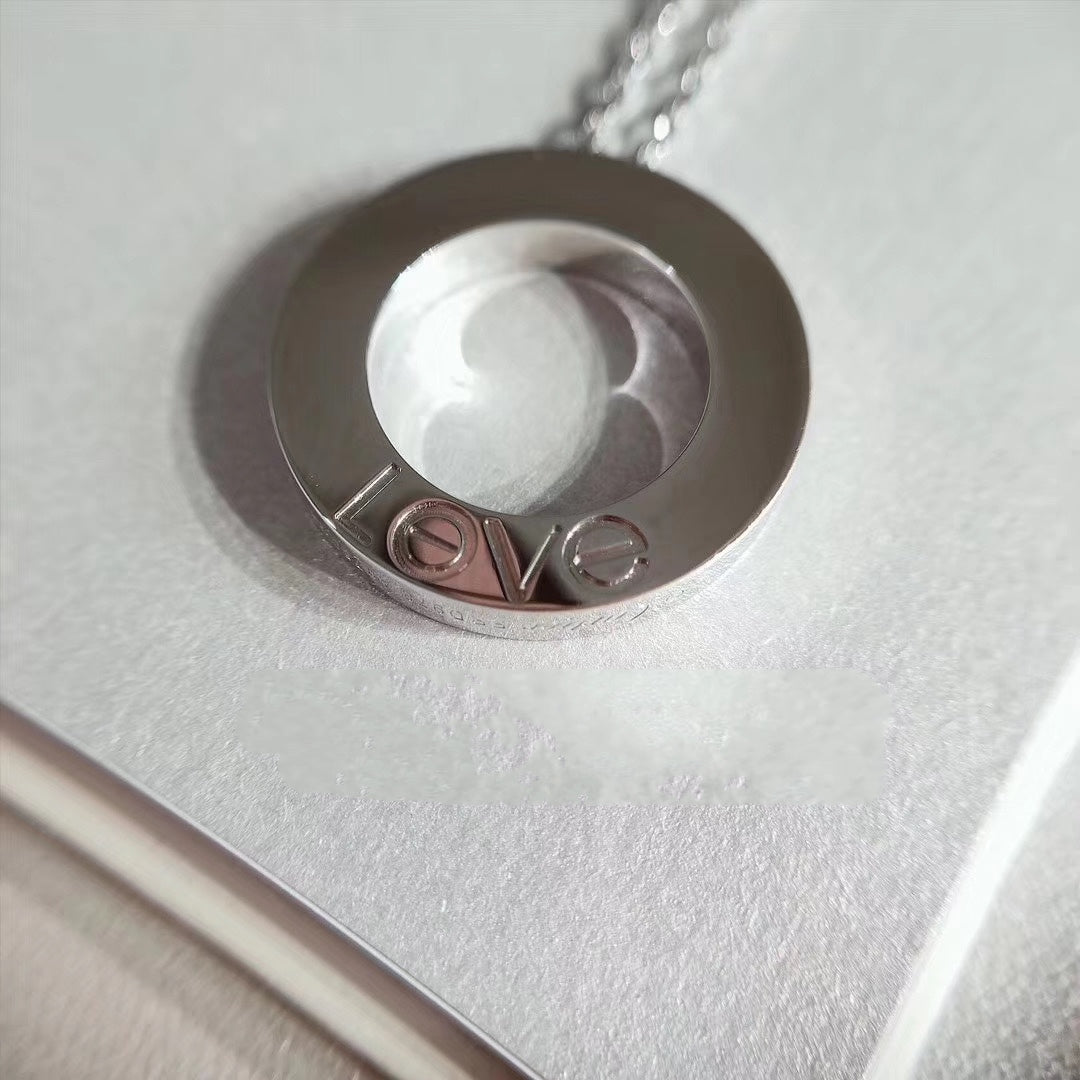 [⭐Maelin]LOVE NECKLACE ADJUSTABLE SILVER