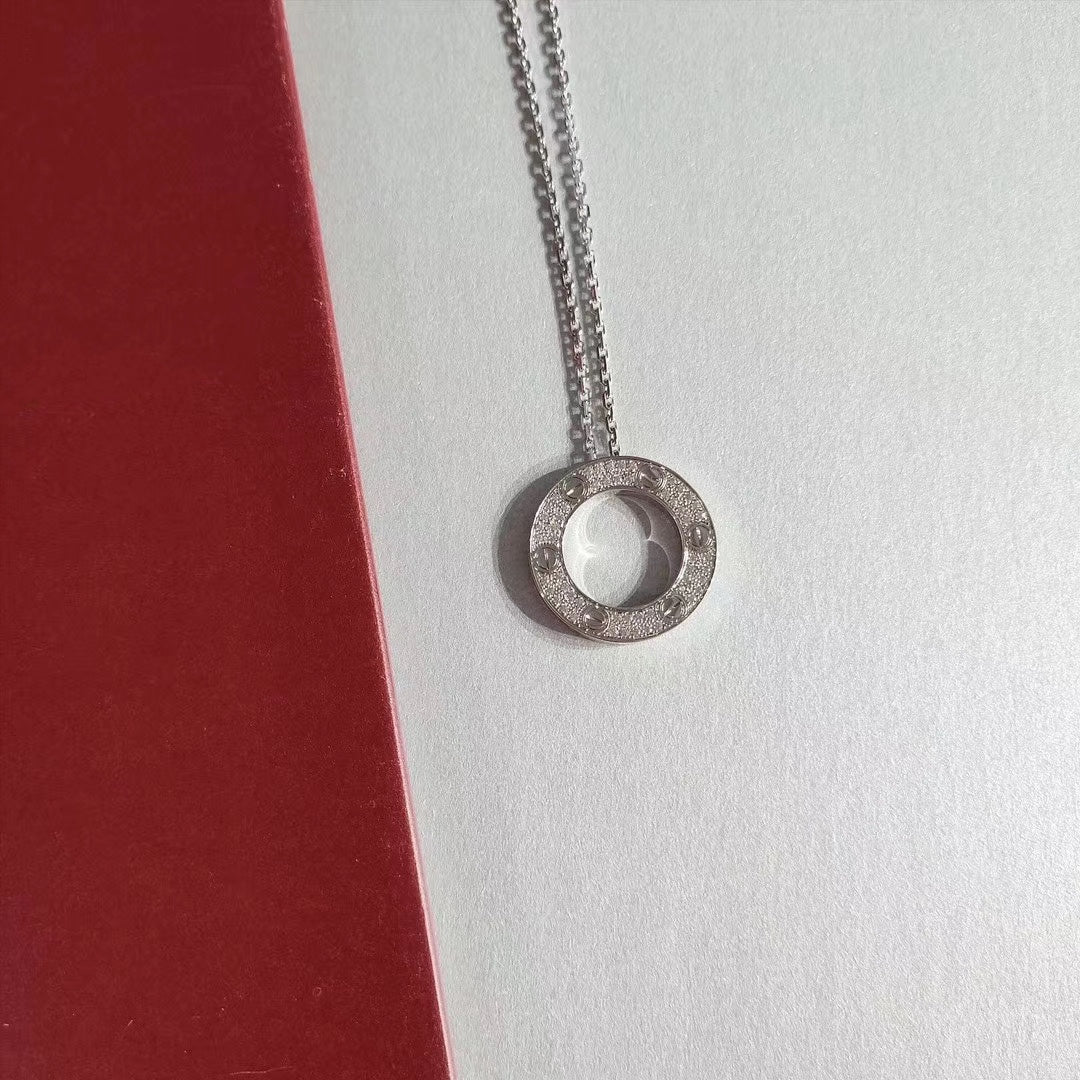 [⭐Maelin]LOVE NECKLACE ADJUSTABLE SILVER