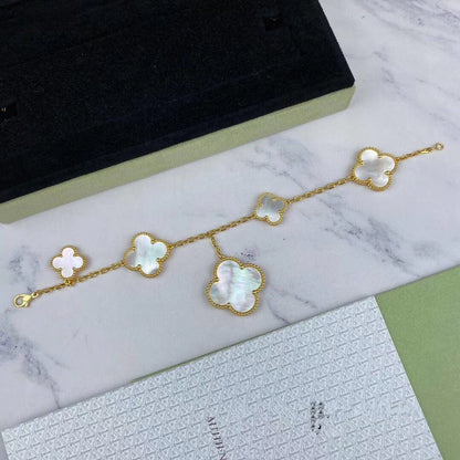 [⭐Maelin]MAGIC CLOVER MOP GOLD BRACELET 5 MOTIFS