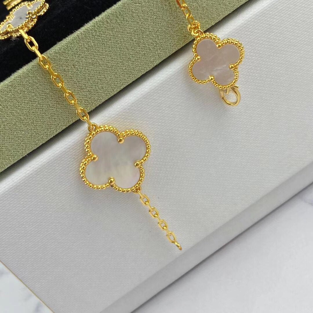 [⭐Maelin]MAGIC CLOVER MOP GOLD BRACELET 5 MOTIFS
