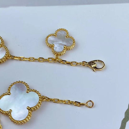 [⭐Maelin]MAGIC CLOVER MOP GOLD BRACELET 5 MOTIFS