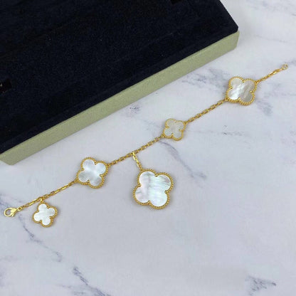 [⭐Maelin]MAGIC CLOVER MOP GOLD BRACELET 5 MOTIFS
