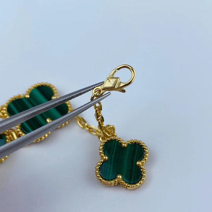 [⭐Maelin]MAGIC CLOVER MALACHITE GOLD BRACELET 5 MOTIFS