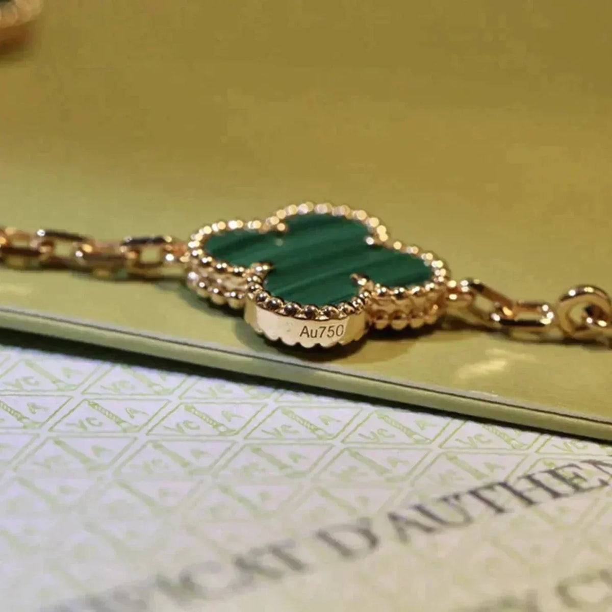 [⭐Maelin] CLOVER 5 MOTIF MALACHITE BRACELET COLLECTION