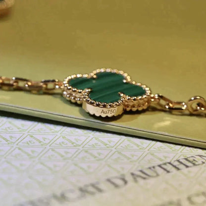 [⭐Maelin] CLOVER 5 MOTIF MALACHITE BRACELET COLLECTION