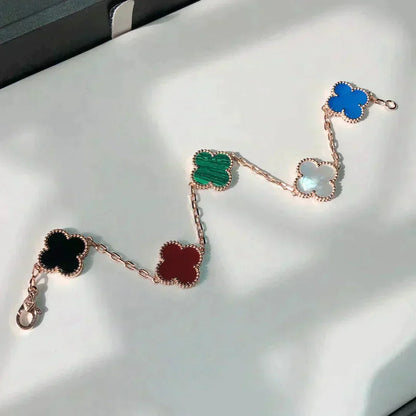 [⭐Maelin]CLOVER 5 MOTIFS MULTICOLOR BRACELET
