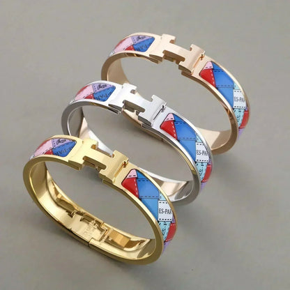 [⭐Maelin]H BRACELET DOTTED BORDER 12MM