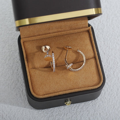 [⭐Maelin]JUSTE EARRINGS 12.75MM PINK GOLD DIAMOND