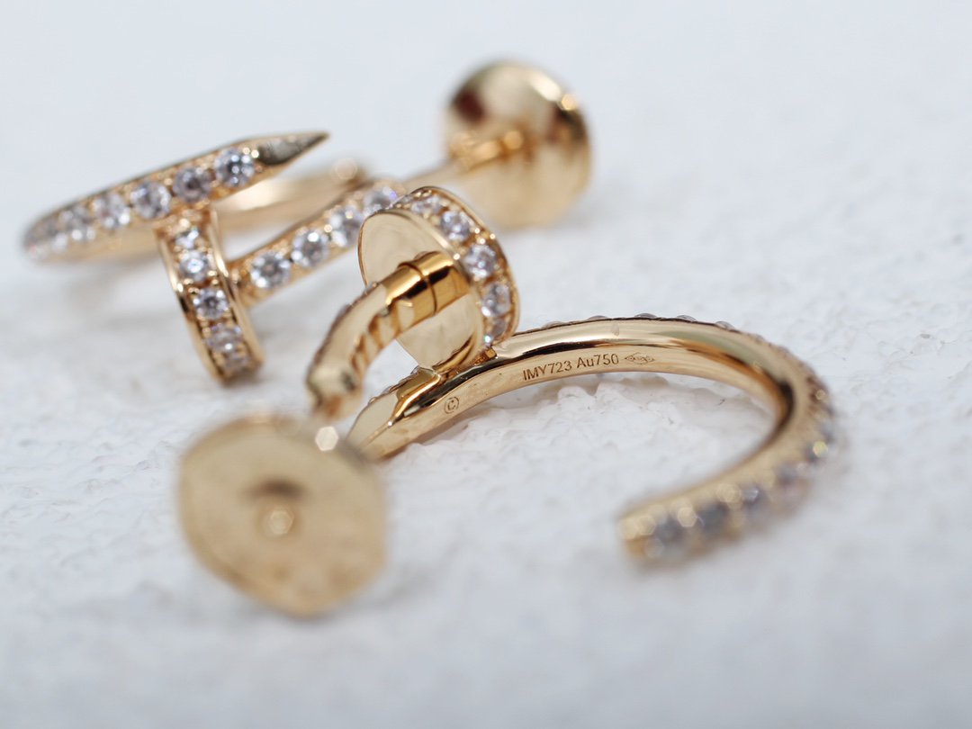 [⭐Maelin]JUSTE EARRINGS 12.75MM PINK GOLD DIAMOND