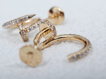 [⭐Maelin]JUSTE EARRINGS 12.75MM PINK GOLD DIAMOND
