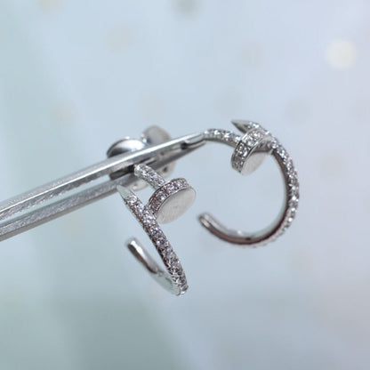 [⭐Maelin]JUSTE EARRINGS 12.75MM SILVER DIAMOND