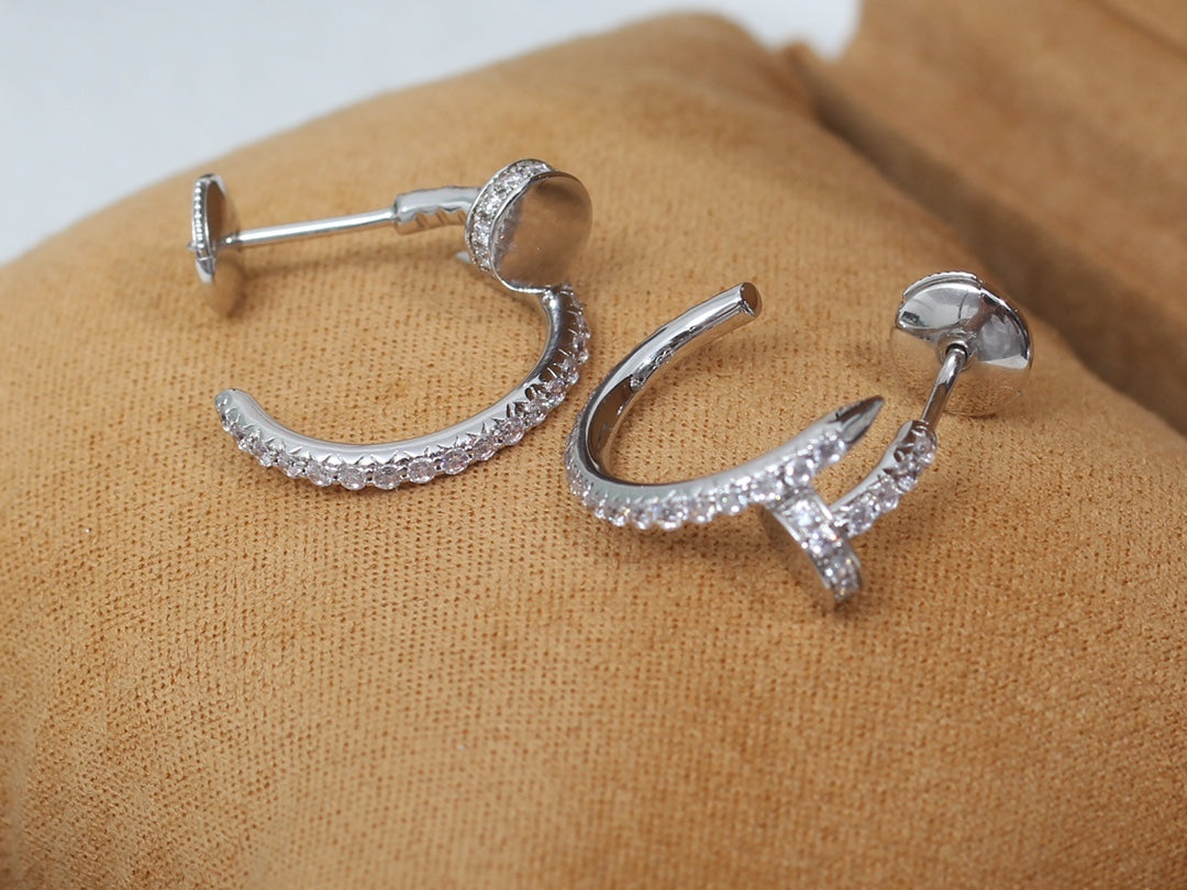[⭐Maelin]JUSTE EARRINGS 12.75MM SILVER DIAMOND