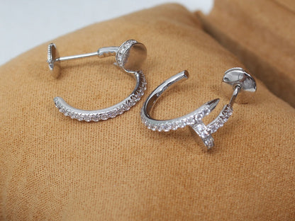 [⭐Maelin]JUSTE EARRINGS 12.75MM SILVER DIAMOND