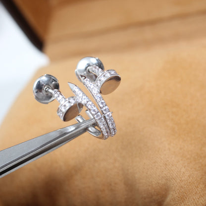 [⭐Maelin]JUSTE EARRINGS 12.75MM SILVER DIAMOND