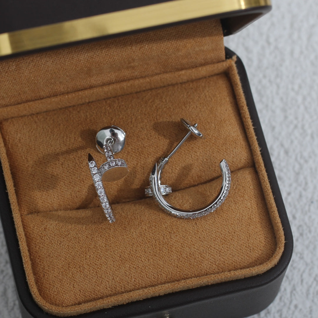[⭐Maelin]JUSTE EARRINGS 12.75MM SILVER DIAMOND