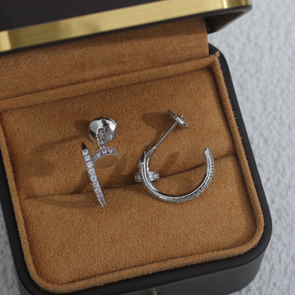 [⭐Maelin]JUSTE EARRINGS 12.75MM SILVER DIAMOND