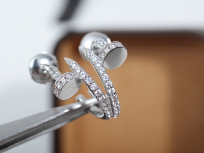 [⭐Maelin]JUSTE EARRINGS 12.75MM SILVER DIAMOND