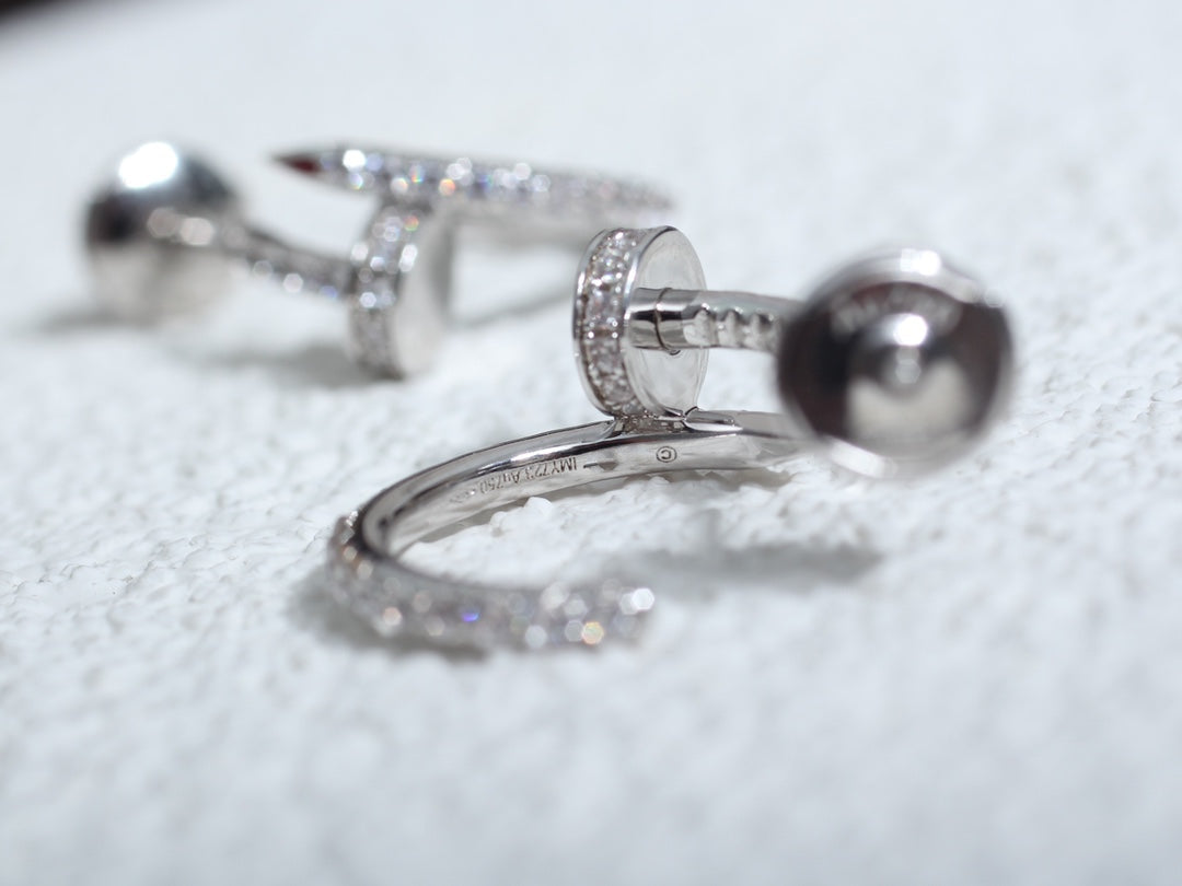 [⭐Maelin]JUSTE EARRINGS 12.75MM SILVER DIAMOND