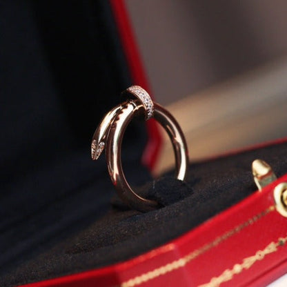 [⭐Maelin]JUSTE RING 2.65MM PINK GOLD DIAMOND