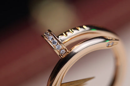 [⭐Maelin]JUSTE RING 2.65MM PINK GOLD DIAMOND