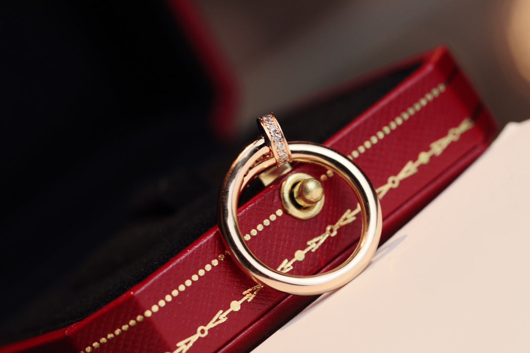 [⭐Maelin]JUSTE RING 2.65MM PINK GOLD DIAMOND